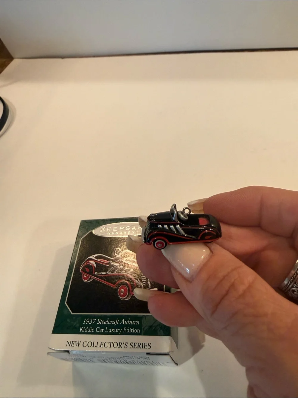 Hallmark Keepsake 1937 Steelcraft Auburn Ornament - Black & Red